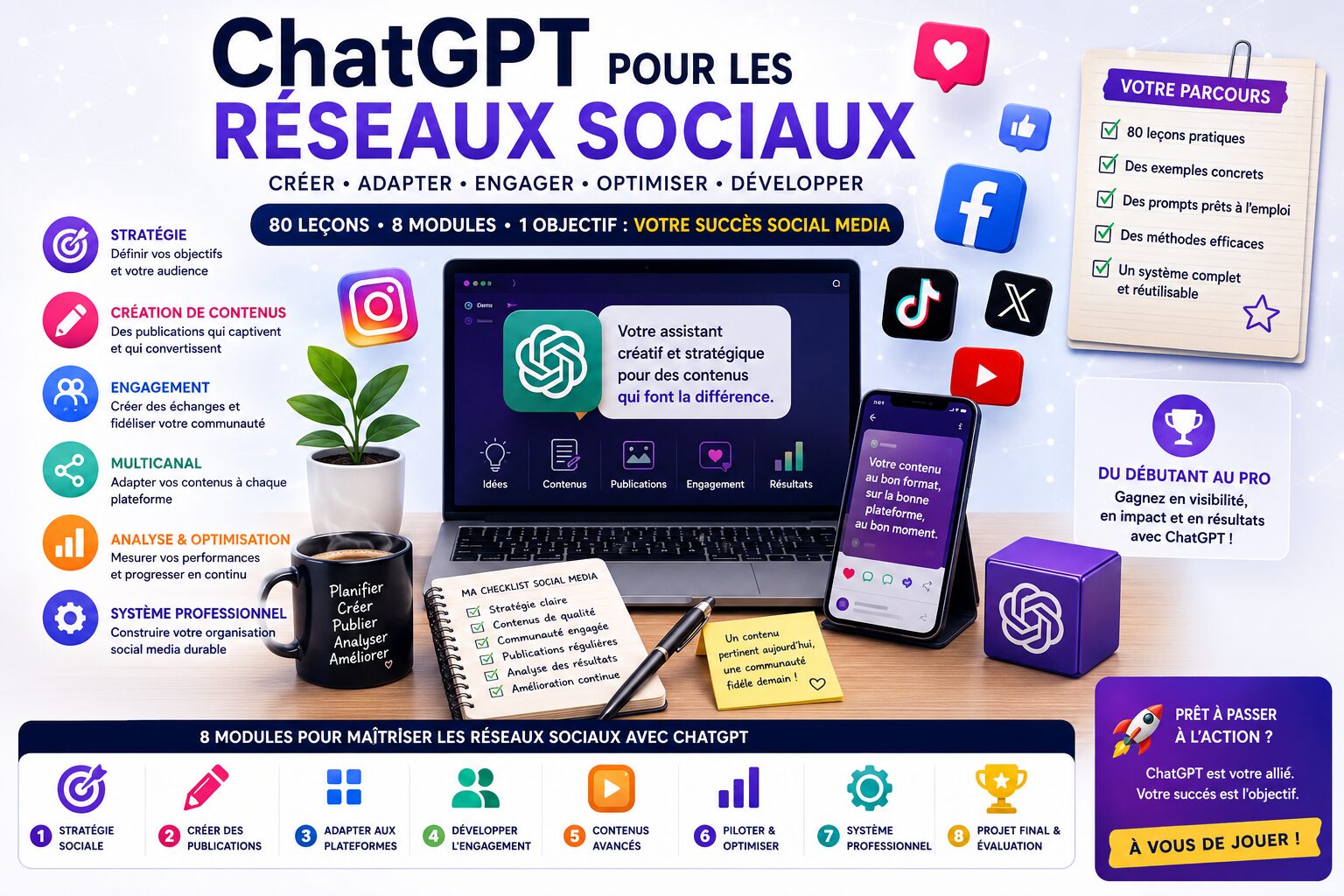 Formation 3 — ChatGPT pour les réseaux sociaux
